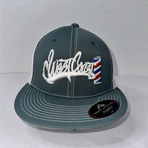 Pacific Headwear West Coast Cap Hat Size L-XL 7 3/8 - 8 Barber Hair Cuts Flexfit